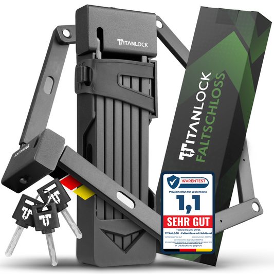 TITANLOCK Faltschloss mit Schlüssel