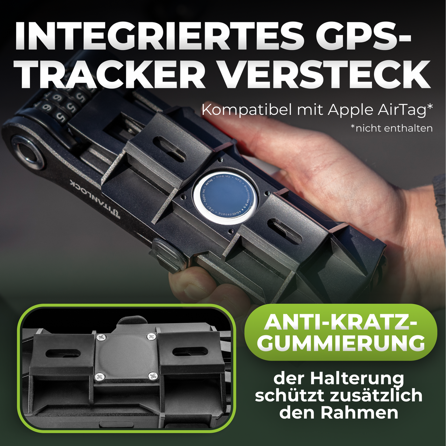 TITANLOCK Faltschloss mit Zahlencode - 120cm