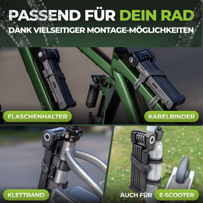 TITANLOCK Faltschloss mit Zahlencode - 90cm