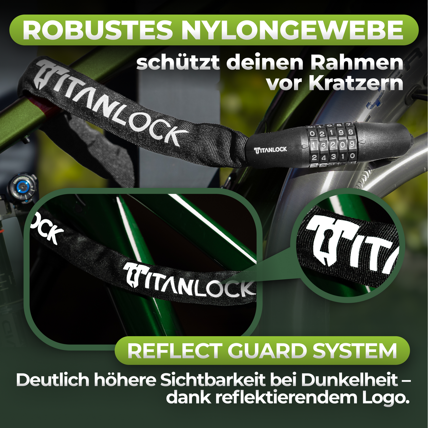 TITANLOCK Kettenschloss mit Zahlencode