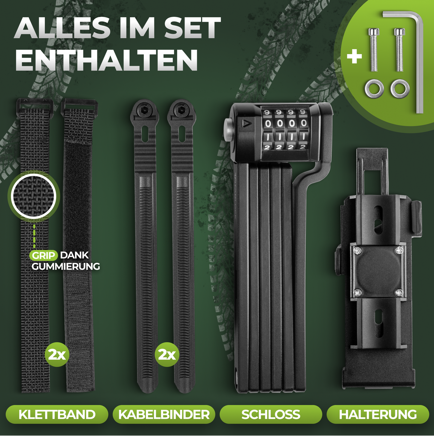 TITANLOCK Faltschloss mit Zahlencode - 90cm