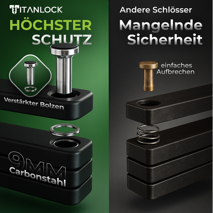 TITANLOCK Faltschloss mit Schlüssel
