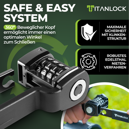 TITANLOCK Faltschloss mit Zahlencode