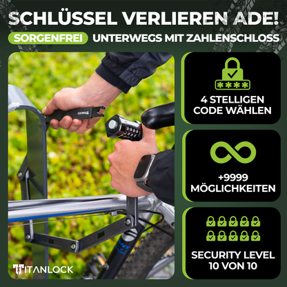 TITANLOCK Faltschloss mit Zahlencode